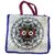 White Premium Jute Jagannath Design Multipurpose Bag For Women