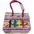 Pink Premium Cotton Birds Design Multipurpose Bag For Women