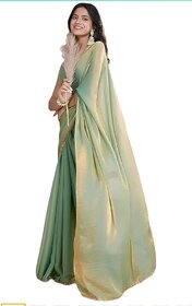 Fendy Green Two Tone Chiffon Saree