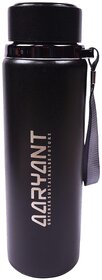 AARYANT Ranger Stainless Steel Vacuum Insulated Flask 800 ml  Hot and Cold Water Bottle Leak-Resistant (Black)