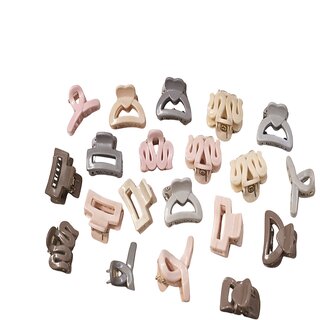 Korean Style Mini Hair Claw Clips - Assorted Pastel Colors, Trendy Accessories Pack of 24