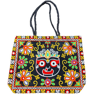 eco-friendly cotton handbag for women shopping, college and daily carry bag Multipurpose Bag (Black, 7 L)