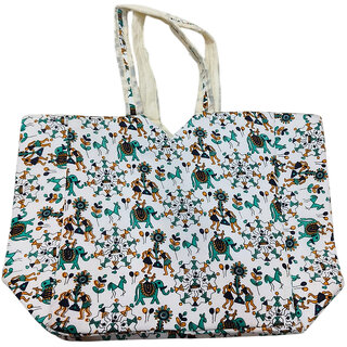 White Premium Cotton Multipurpose Handmade Premium Bag For Men  Women