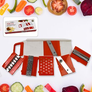 Viratra 6 in 1 Vegetables Slicer, Cutter and Fruit Dicer Grater (1 Set)