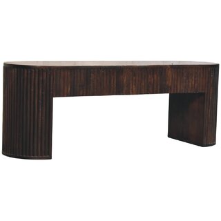 Velvet Mocha Fluted Bench