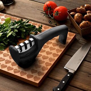 MINHA  Knife Sharpener Manual 3 Stage Knives Sharpner Tool Advanced Knife Sharpener for Kitchen Knife Sharpner Knives Sh