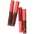 4-Shade Nude Matte Liquid Lipstick Set  Brown, Rose, Pink  Peach Nudes