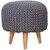 Keeva Grey Round Footstool
