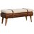 Boucl Buffalo Hide Leather Bench