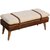 Boucl Buffalo Hide Leather Bench