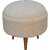 Cream Boucle Rounded Footstool