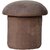 Mocha Faux Fur Mushroom Footstool
