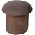 Mocha Faux Fur Mushroom Footstool