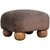 Mocha Faux Fur Nordic Footstool