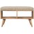 Studded Linen Open Bench