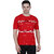 Life Dream Mens Red Solid Cotton Blend Round Neck T-Shirt