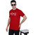 Life Dream Mens Red Solid Cotton Blend Round Neck T-Shirt