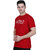 Life Dream Mens Red Solid Cotton Blend Round Neck T-Shirt