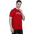 Life Dream Mens Red Solid Cotton Blend Round Neck T-Shirt
