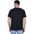 Life Dream Mens Black Dobby Cotton Blend Round Neck T-Shirt
