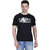 Life Dream Mens Black Embellished Cotton Blend Round Neck T-Shirt