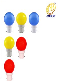 Zero Watt Multicoloured Led Bulb for general  Festive Use - Set of 6