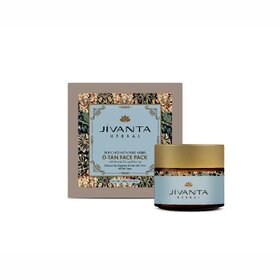 Jivanta Herbal D-Tan Face Pack For Tan Removal, Cleanses Pores  Brightening Skin With Saffron  Sandalwood