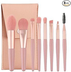 Sloane Brushes with Bag, 8PCS Professional Makeup Brush Set, Travel Size Cosmetic Brushes Kit for Face Foundation Blush