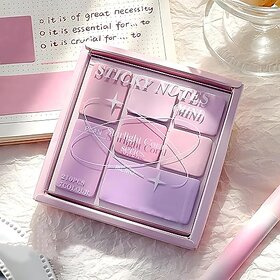 Mini Pastel Sticky Notes Set  210 Sheets of 95Mm X 98Mm Tear-Off Memo Pads  Unique Design with Paper for Organized Not