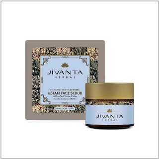 Jivanta Herbal Ubtan Face Scrub for All Oily Skin  Lightens Skin Tone, Removes Dead Cells  Tan with Deep Exfoliate