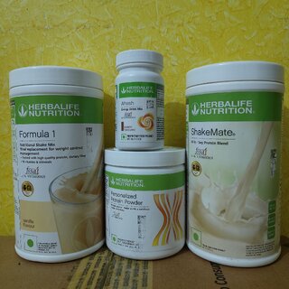 WEIGHT LOSS COMBO F1 VANILLA SHAKE SHAKEMATE PROTEIN POWDER 200GM AFRESH ELAICHI