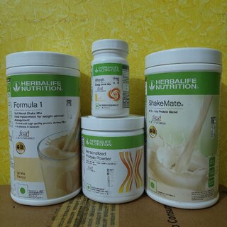 WEIGHT LOSS COMBO F1 VANILLA SHAKE SHAKEMATE PROTEIN POWDER 200GM AFRESH LEMON