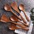 BIYANKA Handmade Wooden Non-Stick Serving and Cooking Spoon Set - Pack of 6