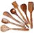 BIYANKA Handmade Wooden Non-Stick Serving and Cooking Spoon Set - Pack of 6