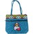 Blue Premium Jute Teddy Multipurpose Bag For Women