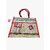 handcrafted jute tote handbag for womens Multipurpose Bag (Red, 4 L)