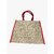 handcrafted jute tote handbag for womens Multipurpose Bag (Red, 4 L)