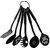 Heat-Resistant Nonstick Spoon Spatula Turner Scoop Kitchen Cooking Utensil Tools Set (6pcs, Black)