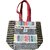 Handcrafted Multicolor Hemp Tote Bag with Front Zipper Pocket