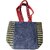 Handcrafted Multicolor Hemp Tote Bag with Front Zipper Pocket