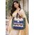 Handcrafted Hemp Tote Bag with Geometric Tribal Design