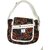 Handcrafted Hemp Shoulder Sling Bag with Floral Brocade Design