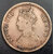 BRITISH INDIA 1875 HALF ANNA VICTORIA QUEEN COPPER COIN