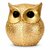 Tiny Shiny Golden Owl Showpiece for Home Decor  Handcrafted Resin Owl Statue for Living Room, Office Desk