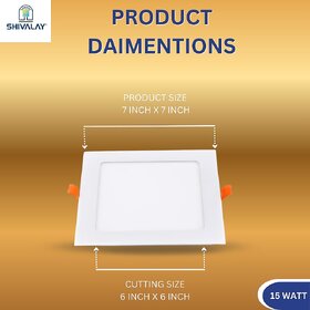 LED 15 Watts Panel Square Light - Cool White