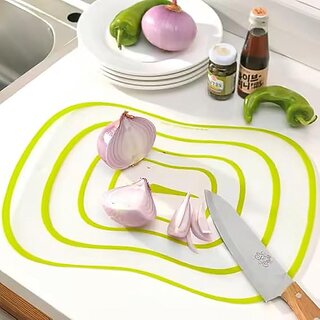 Transparent Vegetable Cutting Board, Thick Flexible Plastic Cutting Board, Cutting Board Set for Great Kitchen