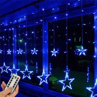 Star Curtain Light Blue