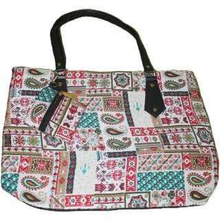Handcrafted Multicolor Ethnic Patchwork Tote Bag