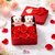 Tiny Shiny Premium Valentine Red Square Shape Box with 6 Red Roses, 2 Teddy- Valentine Gift for Girlfriend/Boyfriend