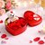 Tiny Shiny Teddy and Roses(3 Pieces Roses 1 Small Bear Doll)/ Heart Shaped Gift Tin Box containing Teddy and Roses